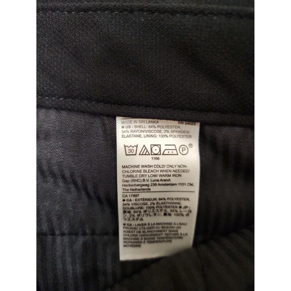 Banana Republic Yachter Suit Trouser Pants Mens 34x36(34) Black Tailored Fit NEW